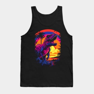 Neon T-Rex Tank Top